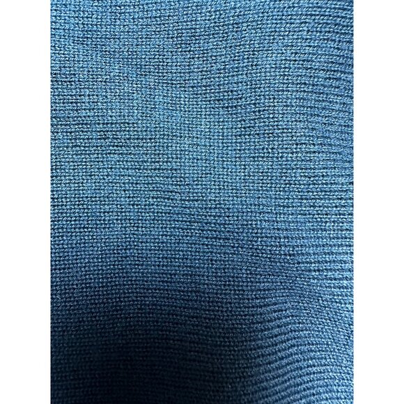 J. Jill Long Sleeve Tunic Dress Large Teal Blue Knit Soft Stretch Casual Cozy - Picture 6 of 9